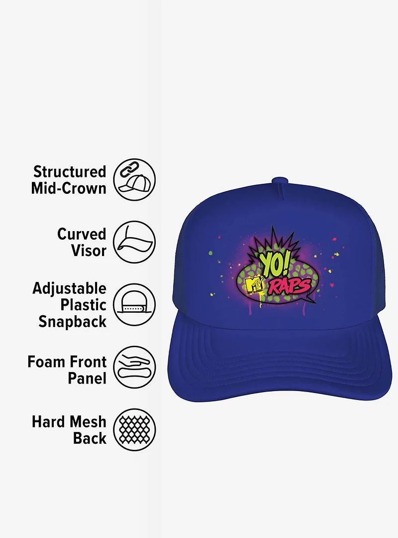 Yo! MTV Raps Logo Foam Trucker Hat