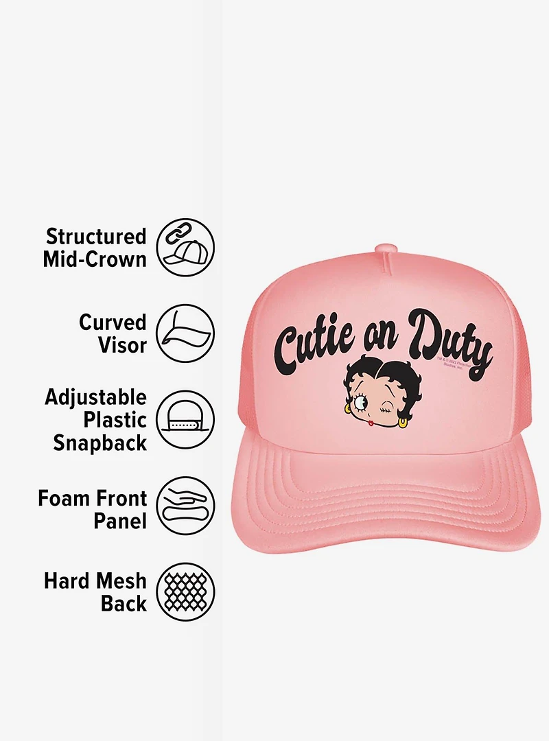 Betty Boop Cutie On Duty Foam Trucker Hat