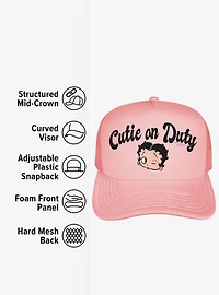 Betty Boop Cutie On Duty Foam Trucker Hat
