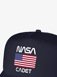 NASA Cadet American Flag Foam Trucker Hat