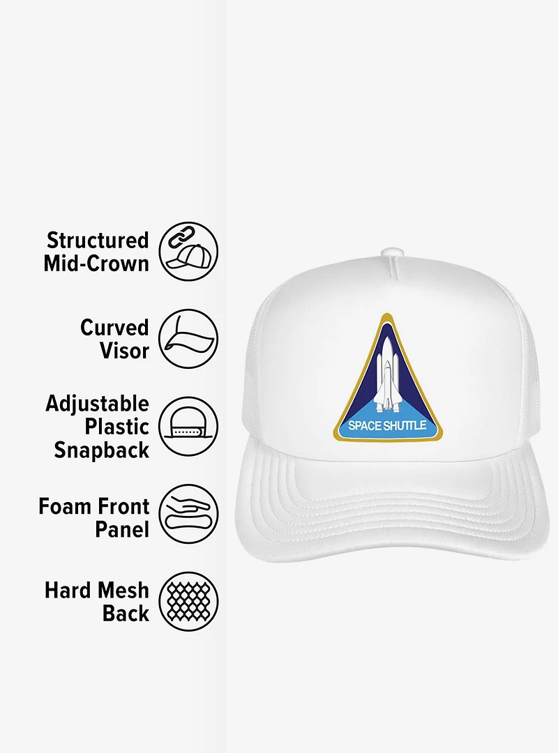 NASA Shuttle Patch Foam Trucker Hat