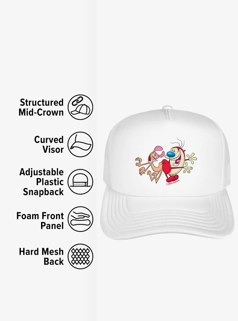 The Ren And Stimpy Show Butt Bump Foam Trucker Hat