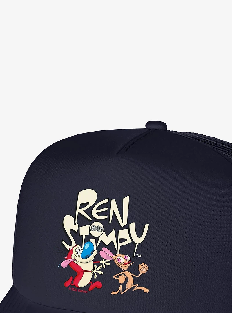 The Ren And Stimpy Show Running Foam Trucker Hat
