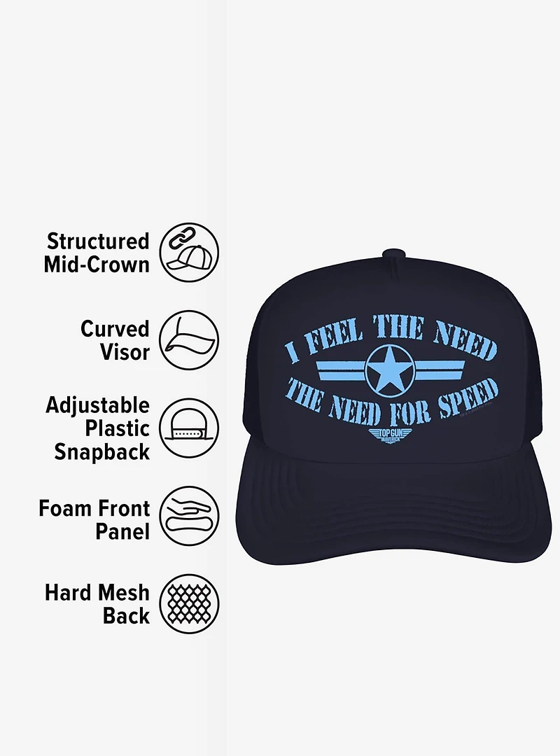 Top Gun: Maverick I Feel The Need Foam Trucker Hat