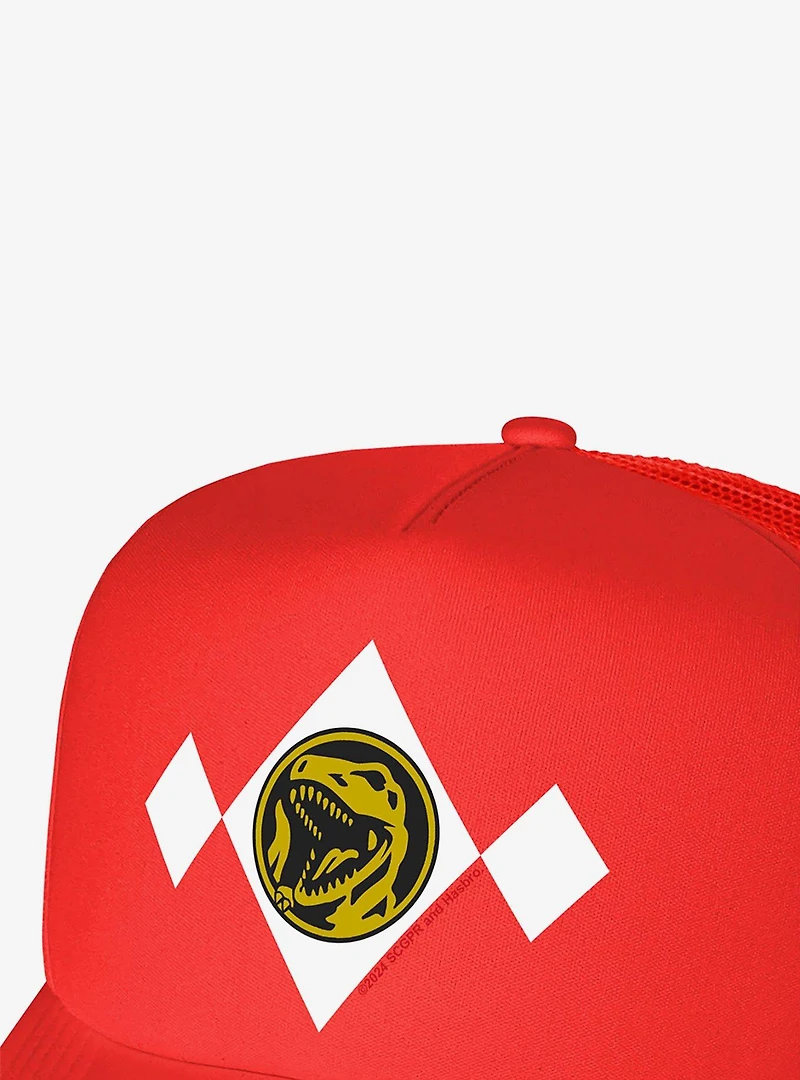 Power Rangers Red Chest Medallion Foam Trucker Hat
