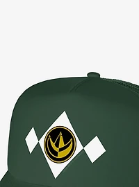 Power Rangers Green Chest Medallion Foam Trucker Hat