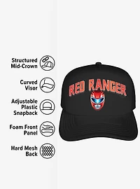 Power Rangers Red Ranger Helmet Foam Trucker Hat