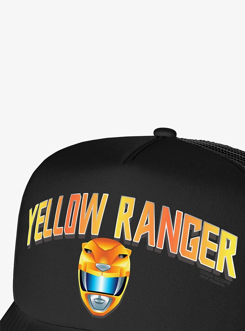Power Rangers Yellow Ranger Helmet Foam Trucker Hat