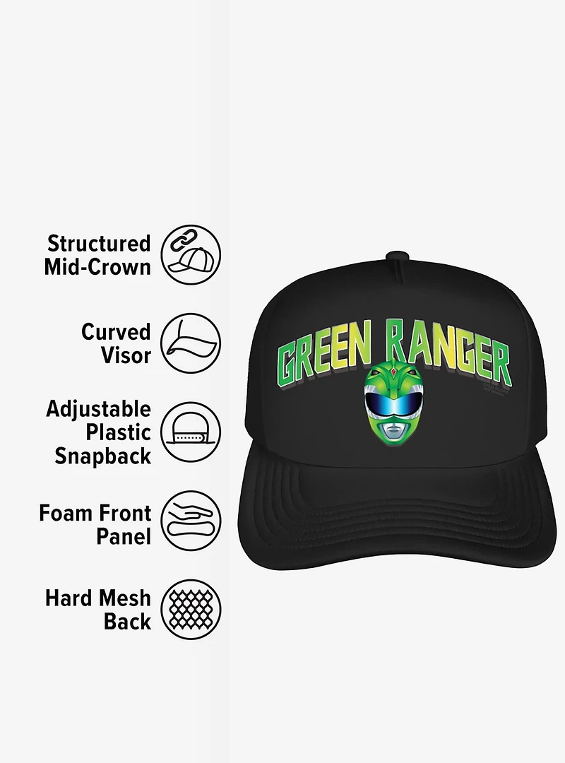 Power Rangers Green Ranger Helmet Foam Trucker Hat