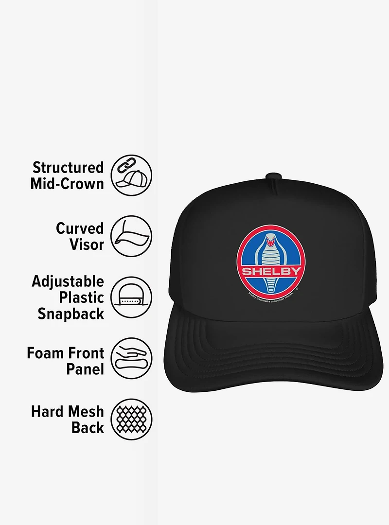 Shelby Cobra Vintage Logo Foam Trucker Hat