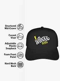 Willy Wonka And The Chocolate Factory Wonka Bar Logo Foam Trucker Hat