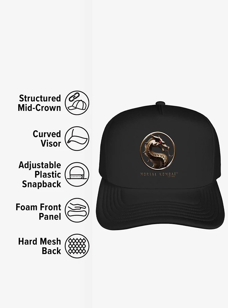 Mortal Kombat Movie Logo Foam Trucker Hat