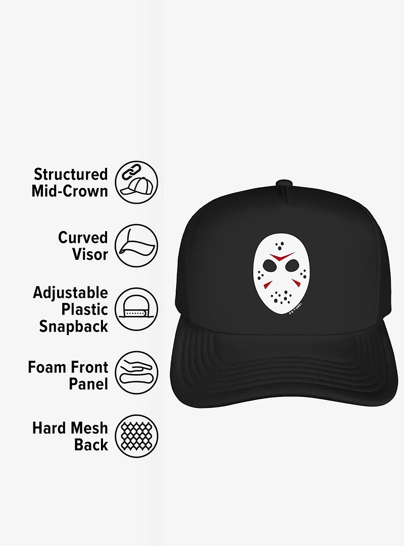 Friday The 13th Simple Mask Foam Trucker Hat