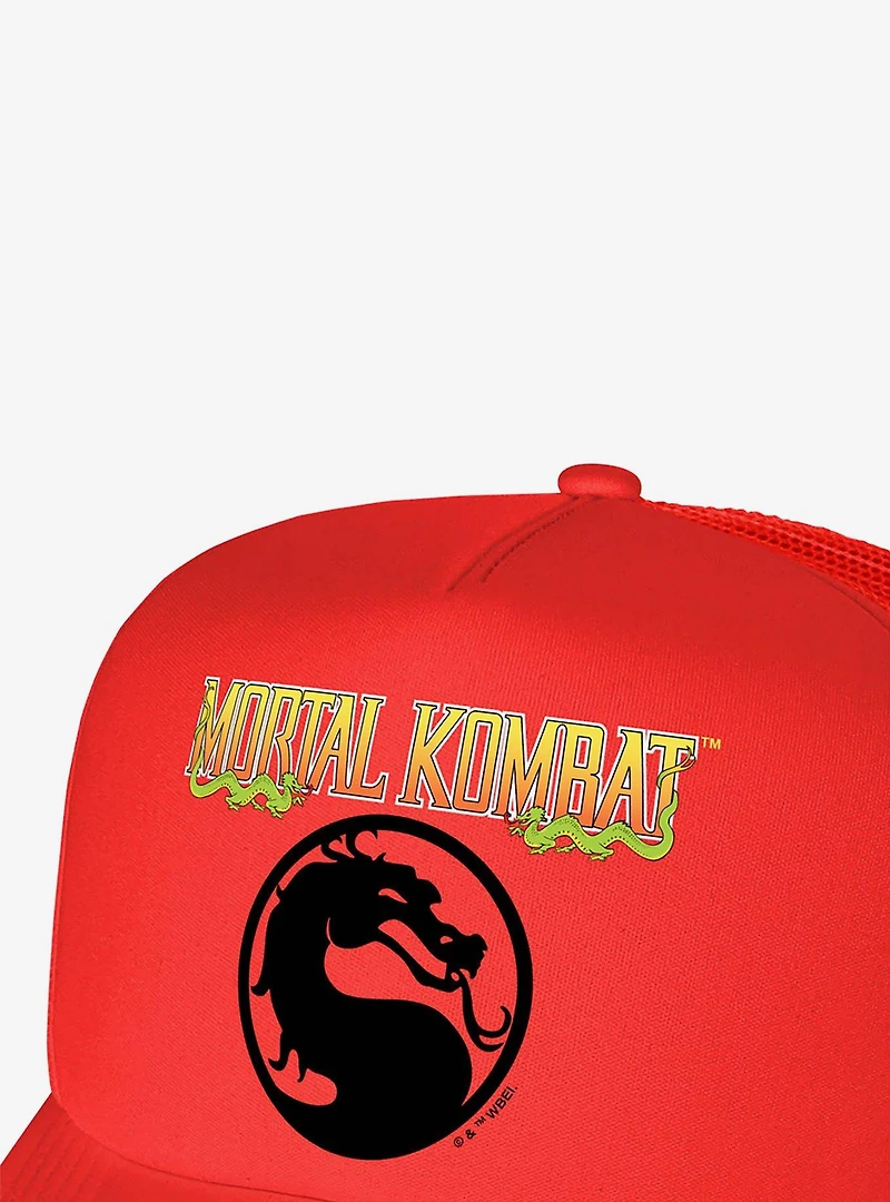 Mortal Kombat Klassic Black Logo Foam Trucker Hat
