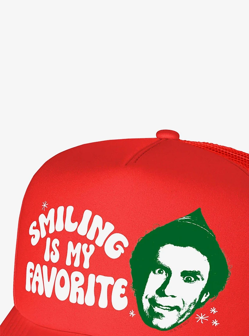 Elf Smiling Is My Favorite Foam Trucker Hat