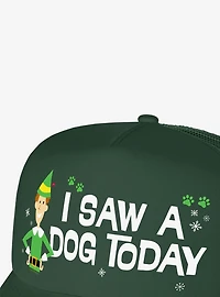 Elf I Saw A Dog Today Foam Trucker Hat