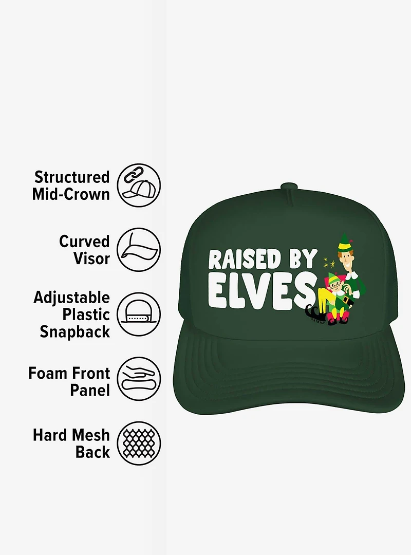 Elf Raised By Elves Foam Trucker Hat