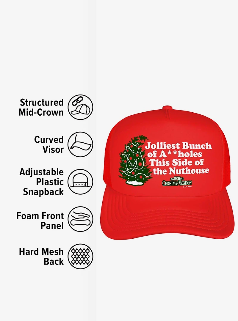 National Lampoon's Christmas Vacation Jolliest Bunch Of A-Holes Foam Trucker Hat