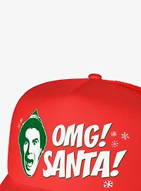 Elf OMG Santa Foam Trucker Hat