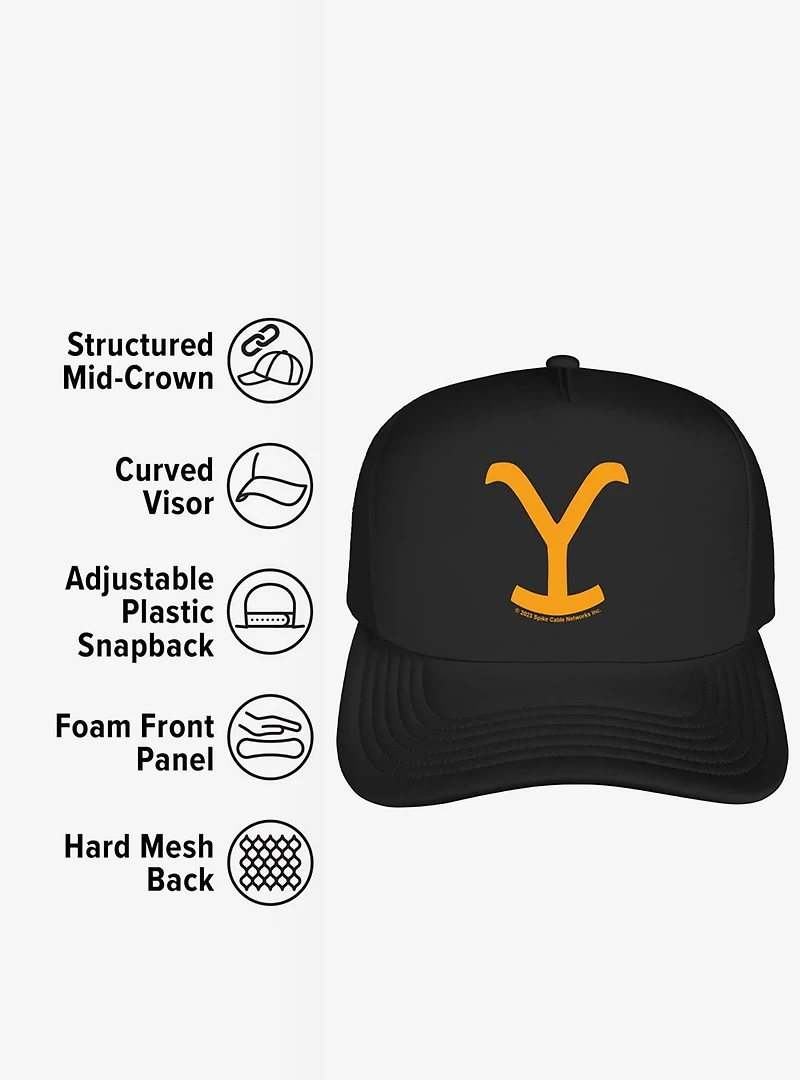 Yellowstone Y Logo Foam Trucker Hat