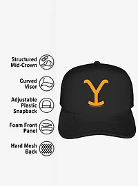 Yellowstone Y Logo Foam Trucker Hat