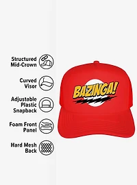 The Big Bang Theory Sheldon Bazinga Foam Trucker Hat