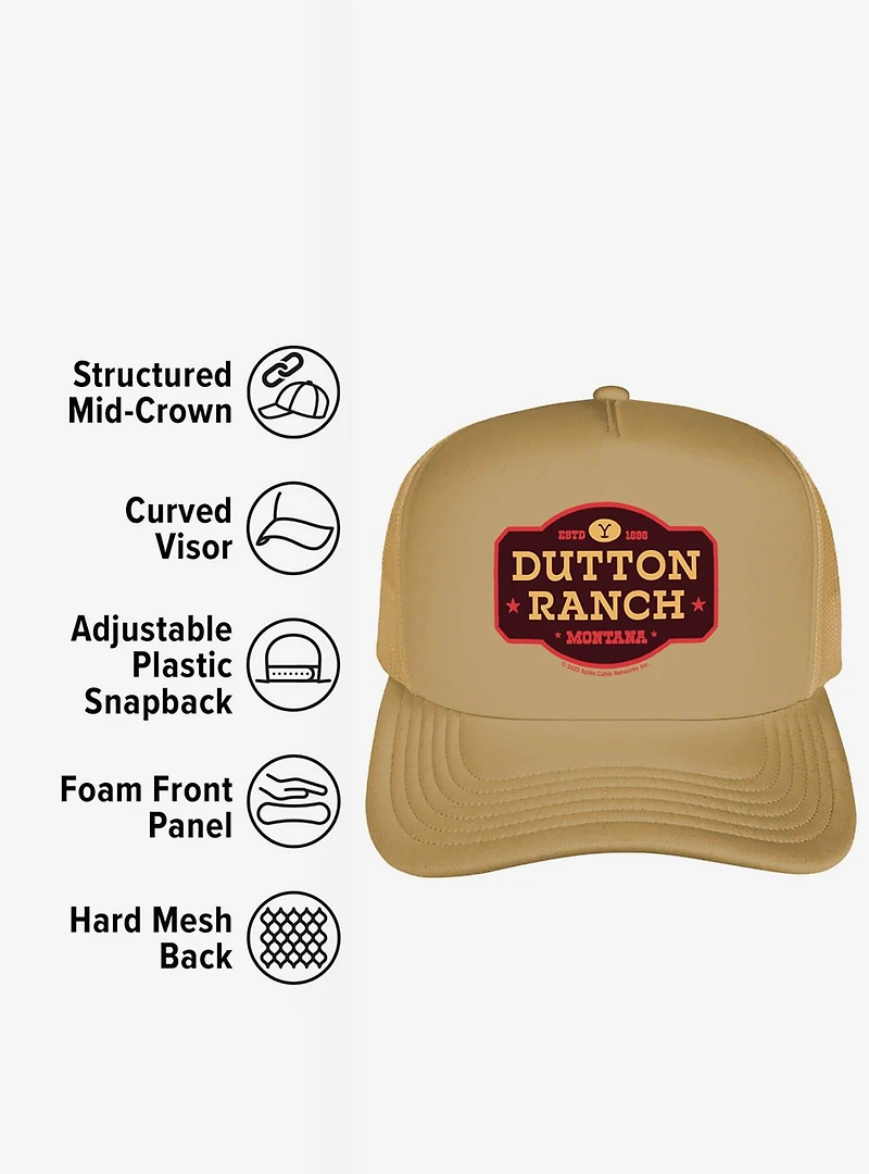 Yellowstone Dutton Ranch Foam Trucker Hat
