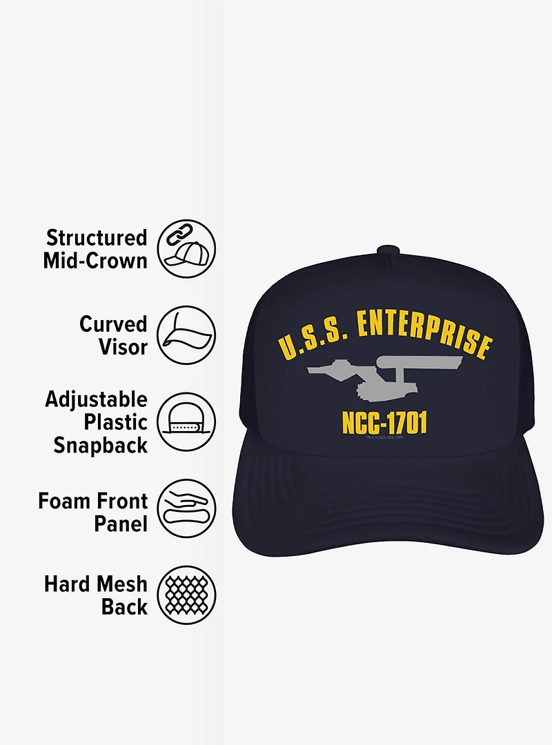 Star Trek Enterprise NCC-1701 Foam Trucker Hat