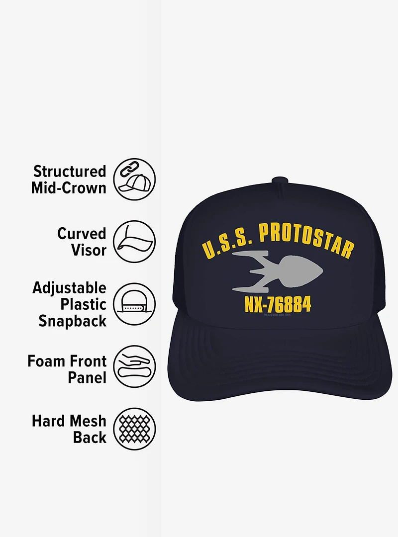 Star Trek: Prodigy Protostar NX-76884 Foam Trucker Hat