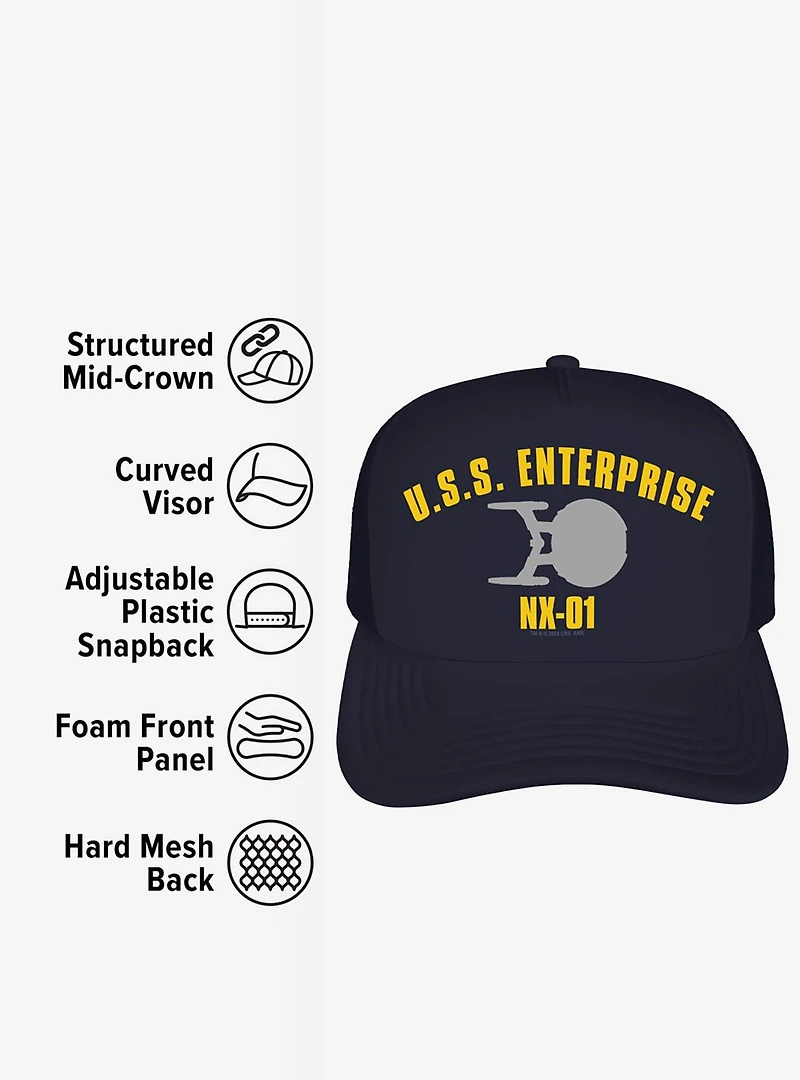 Star Trek: Enterprise Series NX-01 Foam Trucker Hat