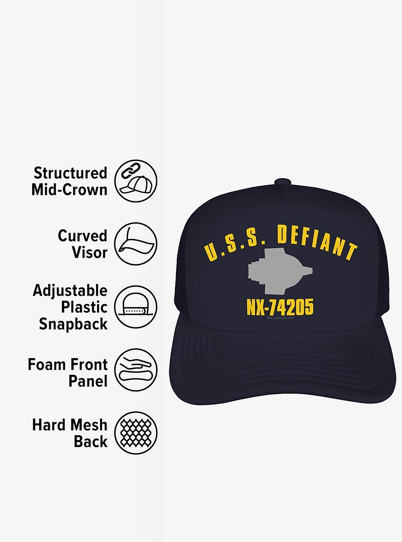 Star Trek: Deep Space Nine Defiant NX-74205 Foam Trucker Hat