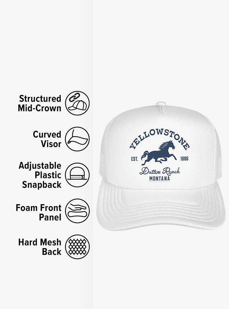 Yellowstone Dutton Ranch Montana Foam Trucker Hat