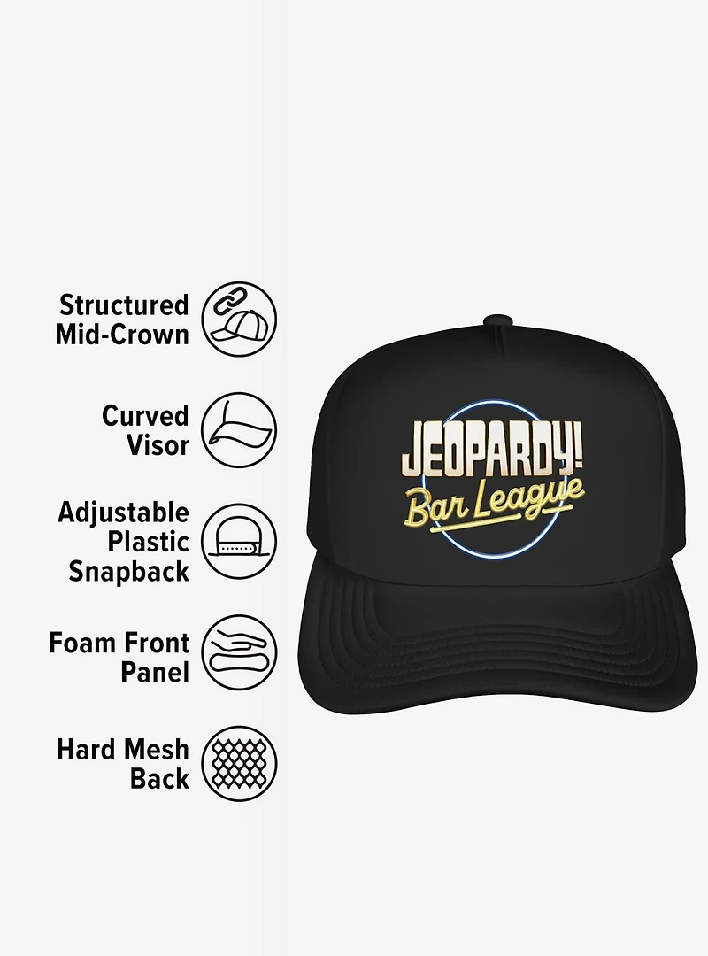 Jeopardy Bar League Logo Foam Trucker Hat