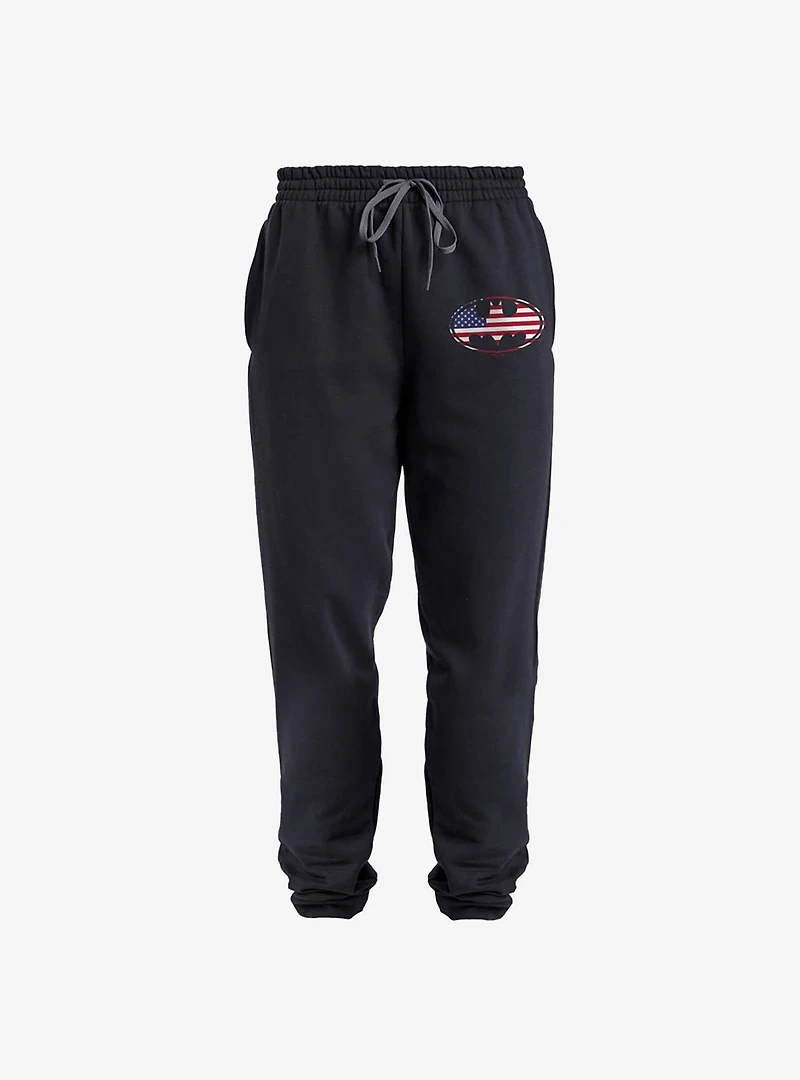 DC Comics Batman USA Flag Shield Logo Jogger Sweatpants
