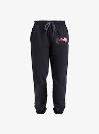 DC Comics Batman USA Flag Shield Logo Jogger Sweatpants