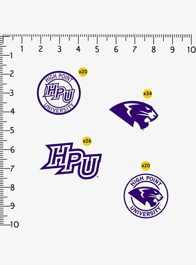 High Point University HPU 100ct Sticker Pack