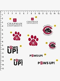 Chapman University Paws Up 100ct Sticker Pack