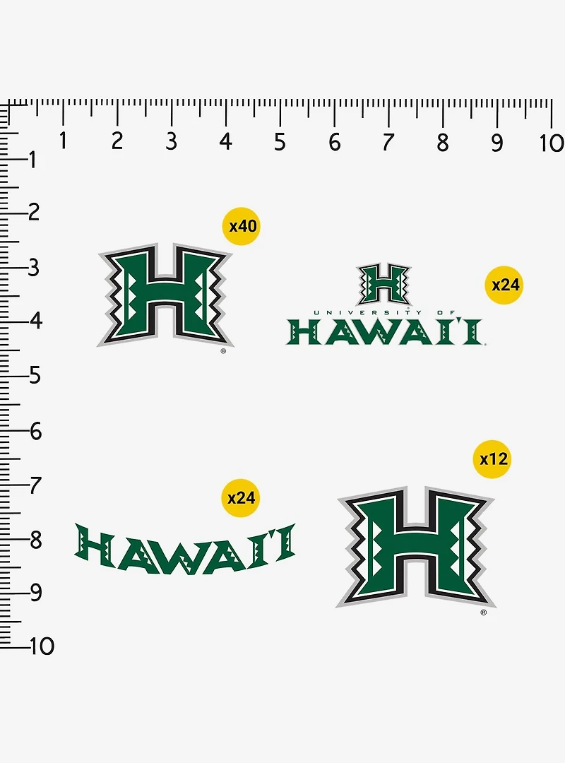 University of Hawaii 100ct Sticker Pack