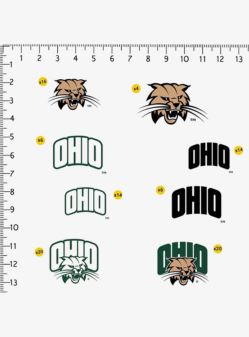Ohio University 100ct Sticker Pack