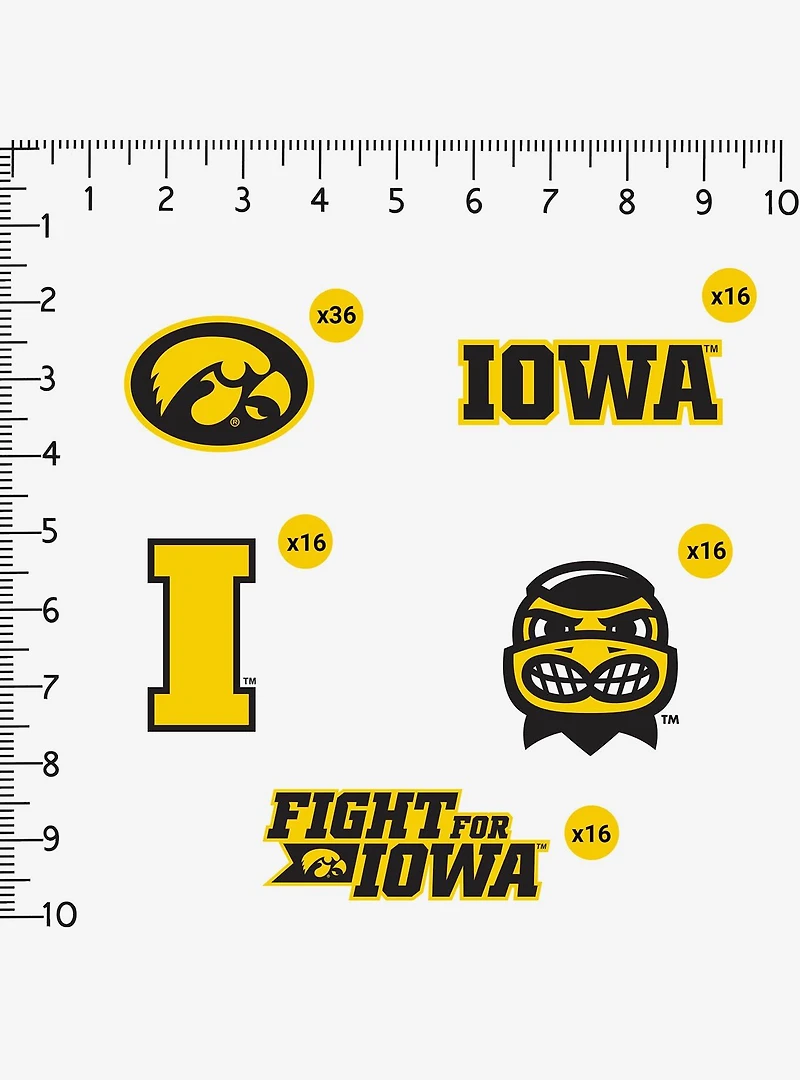 University of Iowa 100ct Sticker Pack
