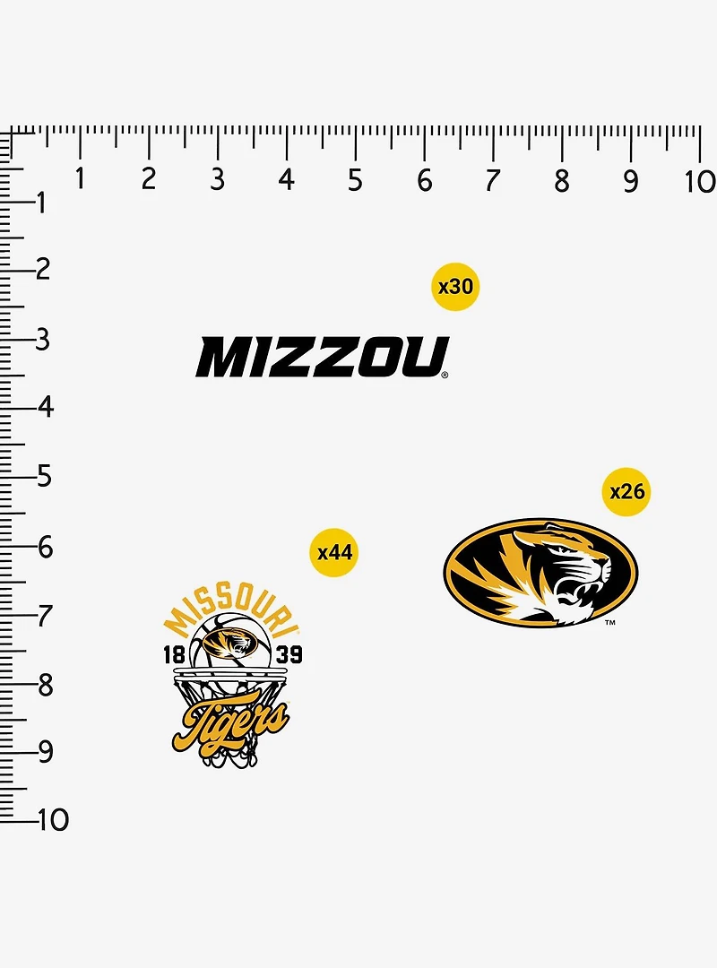 University Of Missouri Mizzou Basketball 100 Ct Sticker Pack