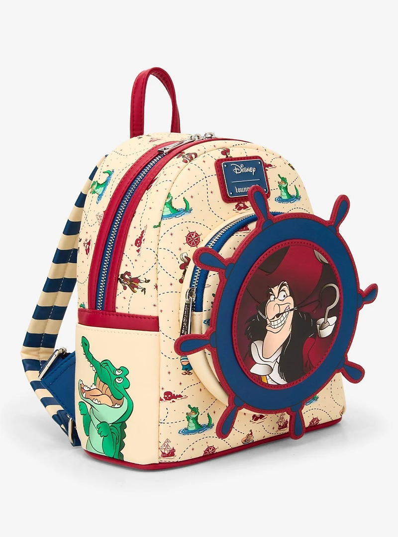 Disney Peter Pan Captain Hook Ship Wheel Rotating Mini Backpack — BoxLunch Exclusive