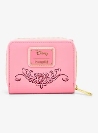 Loungefly Disney Beauty and the Beast Pink Roses Zip Wallet — BoxLunch Exclusive