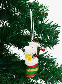 Hallmark Peanuts Snoopy and Woodstock Stocking Figural Ornament