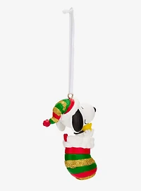 Hallmark Peanuts Snoopy and Woodstock Stocking Figural Ornament