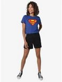 DC Comics Superman Classic Logo Women's Crop Top T-Shirt