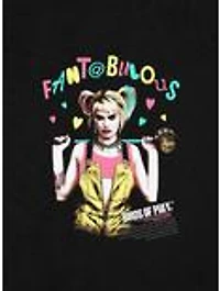DC Comics Birds of Prey Harley Quinn Fantabulous Cap Sleeve Baby Rib Women's Crop Top