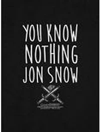 Game of Thrones "You Know Nothing Jon Snow" Cap Sleeve Baby Rib Women's Crop Top