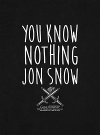 Game of Thrones "You Know Nothing Jon Snow" Cap Sleeve Baby Rib Women's Crop Top