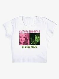 The Wizard of Oz "Good Witch or Bad Witch" Cap Sleeve Baby Rib Women's Crop Top